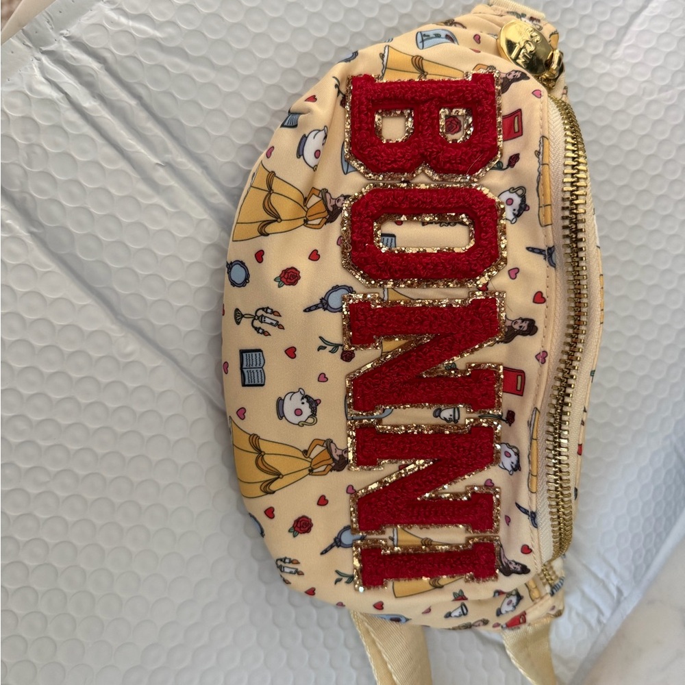 Stoney Clover Lane Cream Crossbody with Red Glitter 'BONNI’Patches